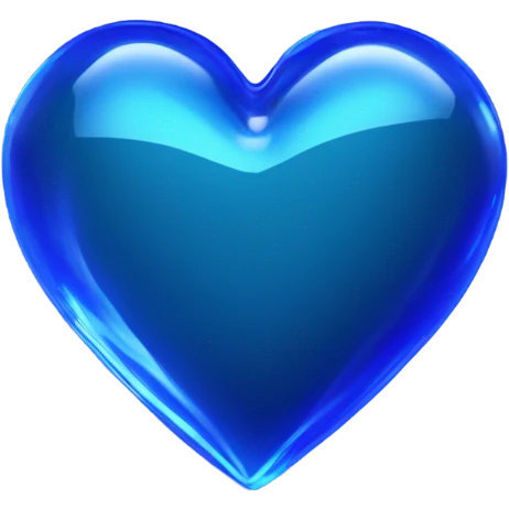 Neon glass cobalt heart  emoji