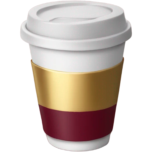 Coffee cup - “Sophisticated burgundy coffee cup with a gold rim emoji