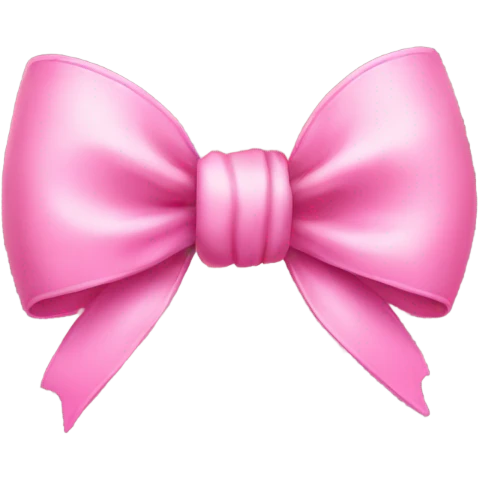 Cute pink bow emoji