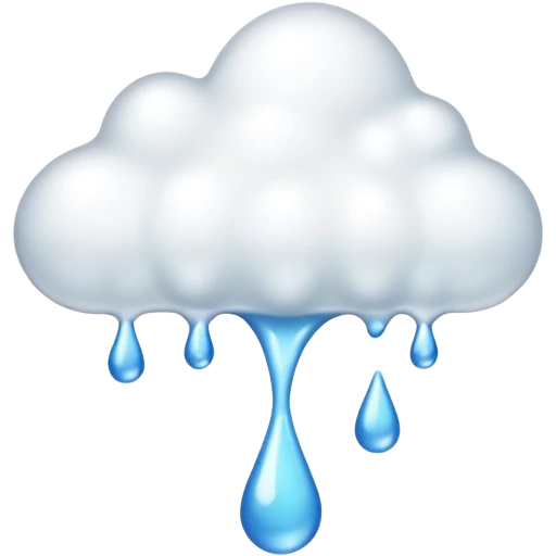 White liquid droplets shooting sideways emoji