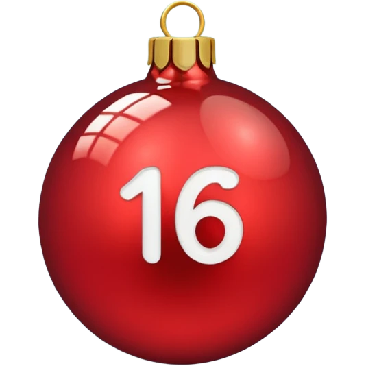 the numbers "1637" as a christmas ornament emoji