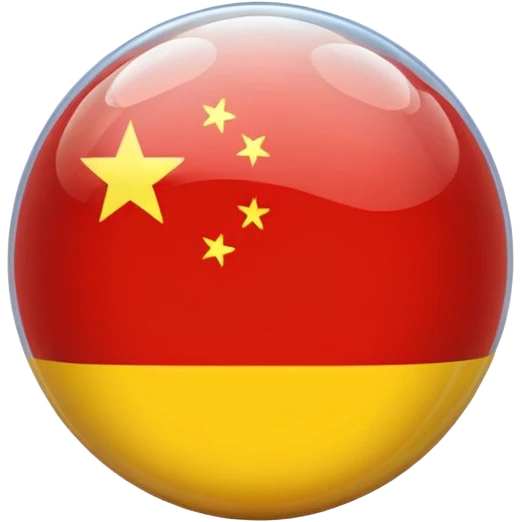 Chinese flag in a bubble emoji