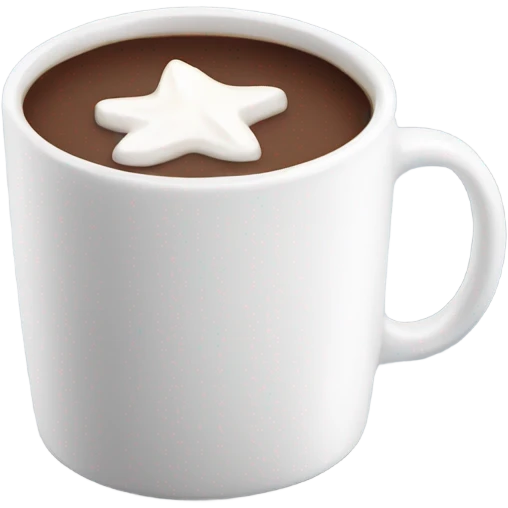 white mug of hot chocolate alone  emoji