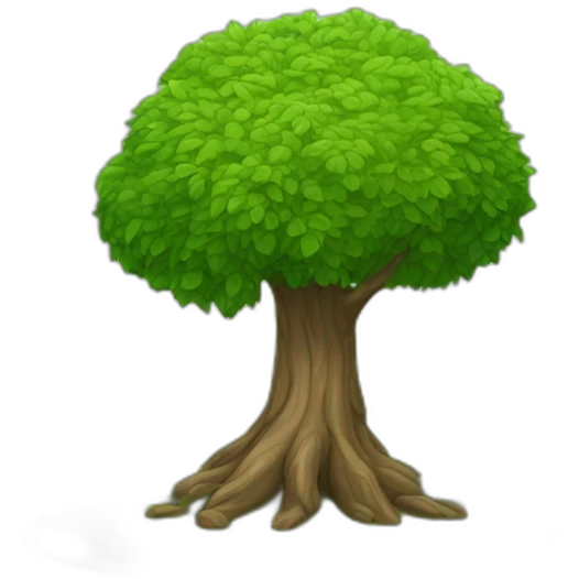 Tree in garden emoji