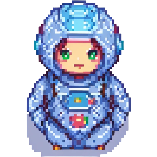 AI icon, pixel art style emoji