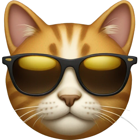 Cat with sunglasses emoji