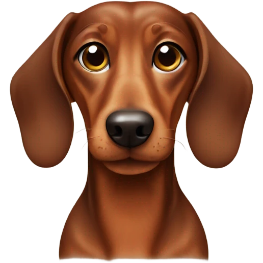 Brown dachshund emoji