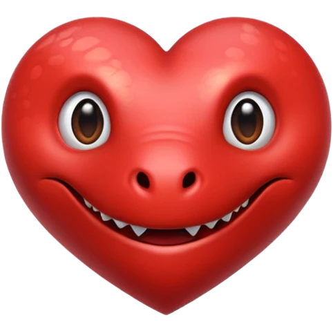 Heart shaped dinosaur emoji