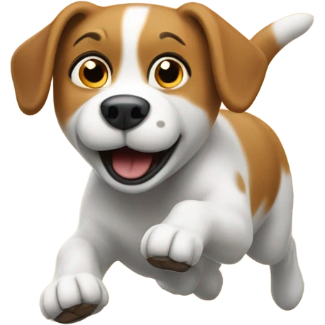 Dog chasing cat emoji