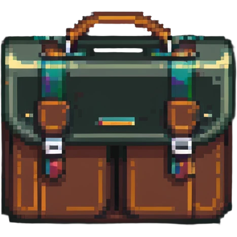 business briefcase with corporate documents emoji