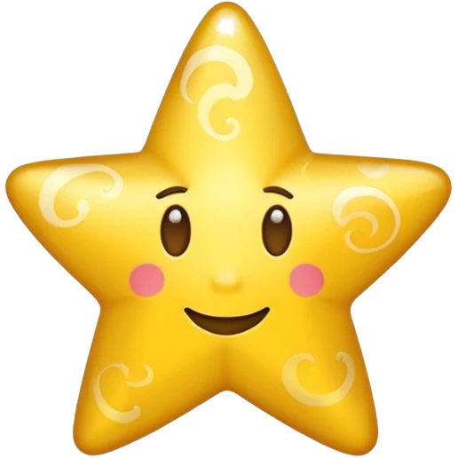 Make me an star emoji with a swirl in it with no face emoji