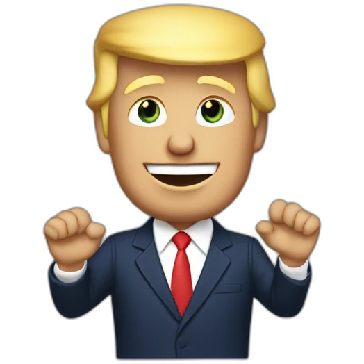 Donald trump fais un doigt d'honneur emoji