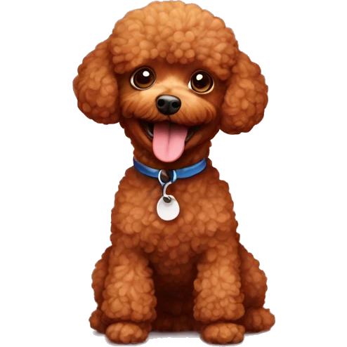 happy red toy poodle emoji