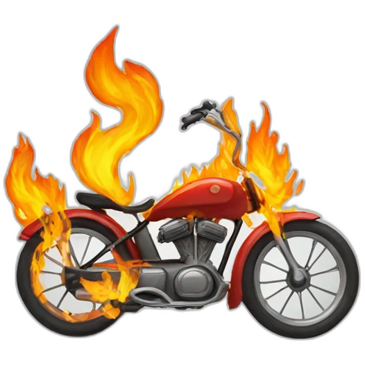Bike on fire emoji