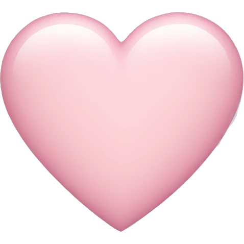 Light pink heart emoji