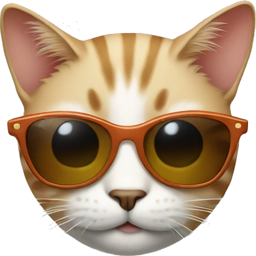 Cat with sunglasses emoji