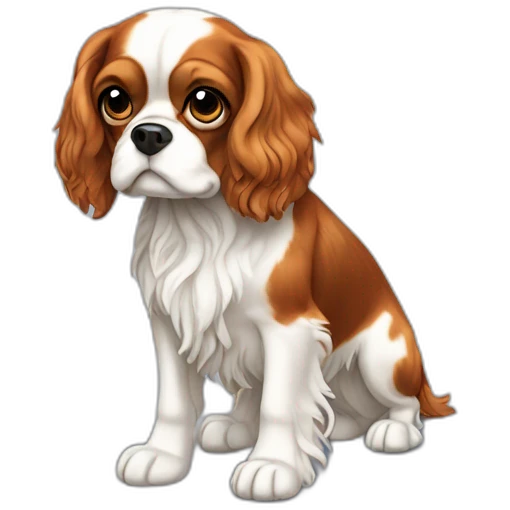 dog Cavalier King Charles Spaniel full body emoji