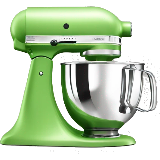 Realistic light fern green kitchenaid mixer  emoji