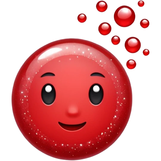 red glitter link emoji
