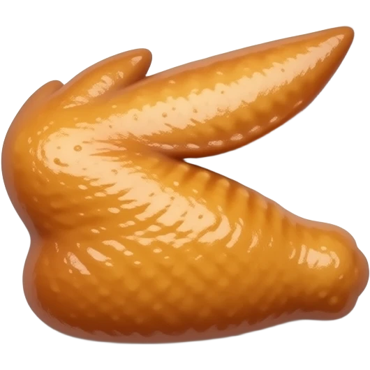 A chicken wing on a plate emoji