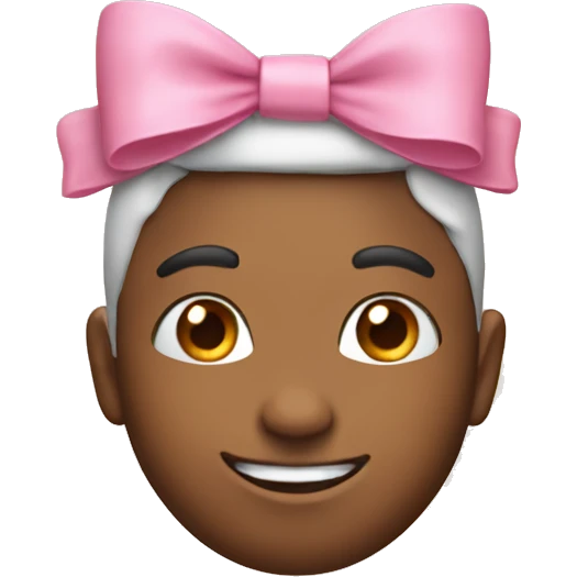 blushing smile with bow on head emoji