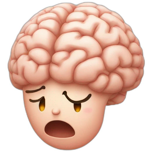 Brain crying emoji