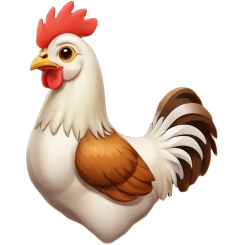 Chicken in a barn emoji