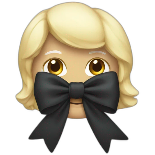 Black bow emoji