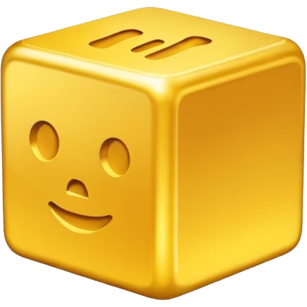 Pure gold block like in Minecraft  emoji