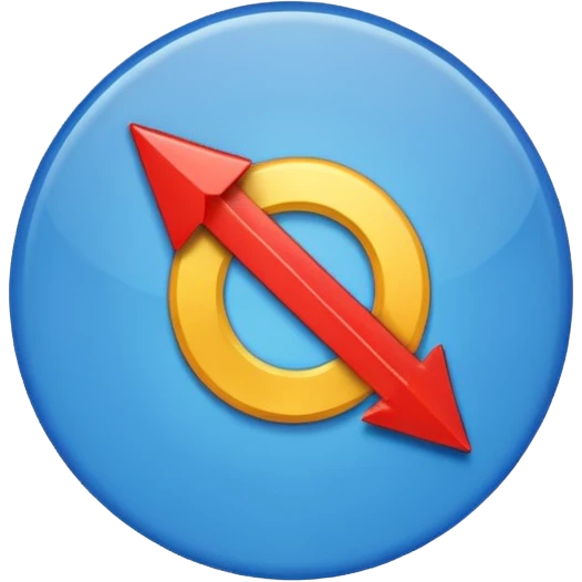 Circle with Arrow outside of the circle, but pointing to it emoji