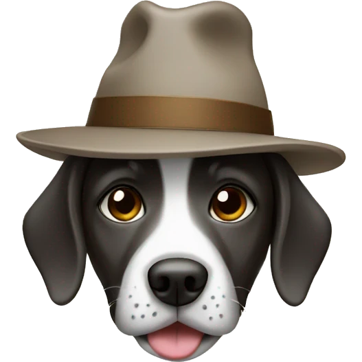 Dog with hat emoji