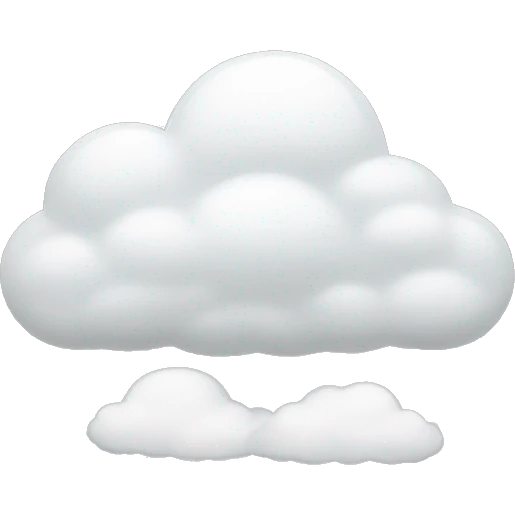 person with head in cloud.  emoji