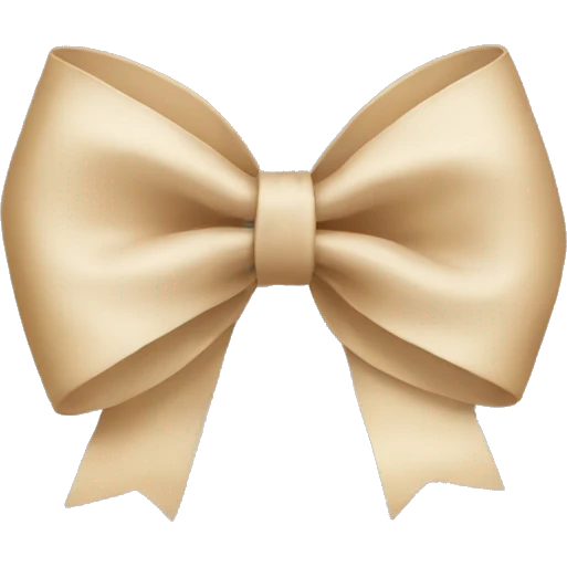 Beige bow emoji