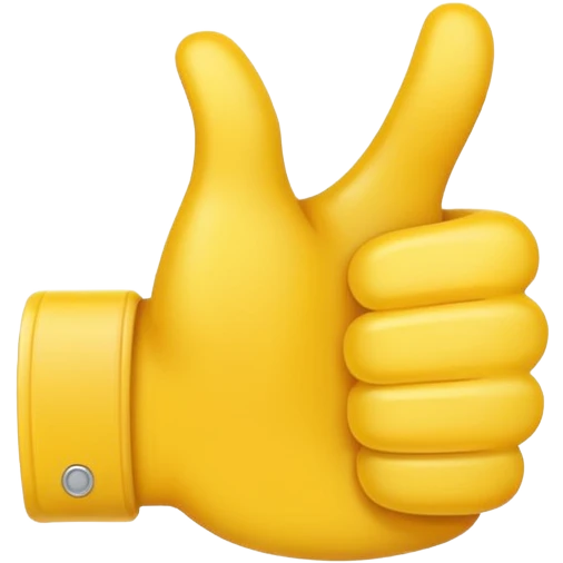 thumbs up emoji, positive and bold emoji