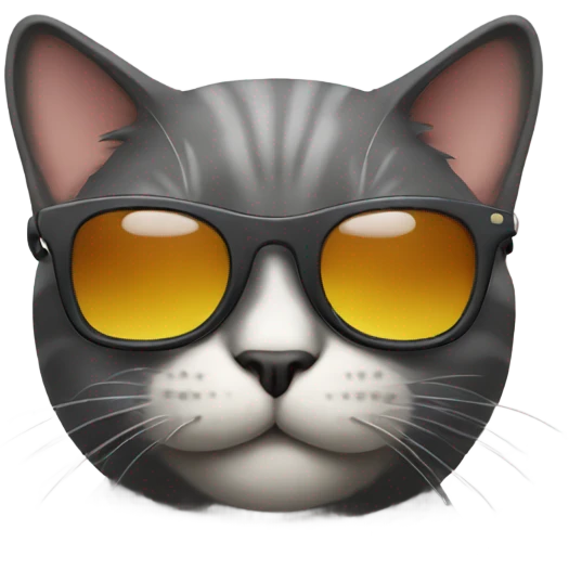 Cat with sunglasses emoji