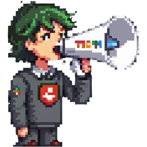 Whistle with megaphone, forum moderator logo emoji