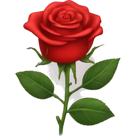 Red rose  emoji