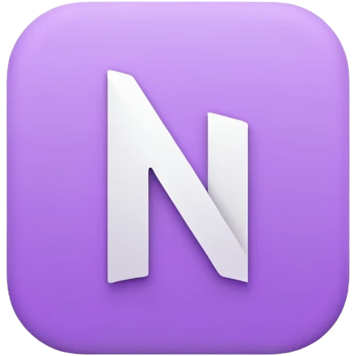 Netflix aesthetic "N" logo in pastel purple emoji