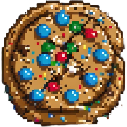chocolate chip cookie with m&ms  emoji