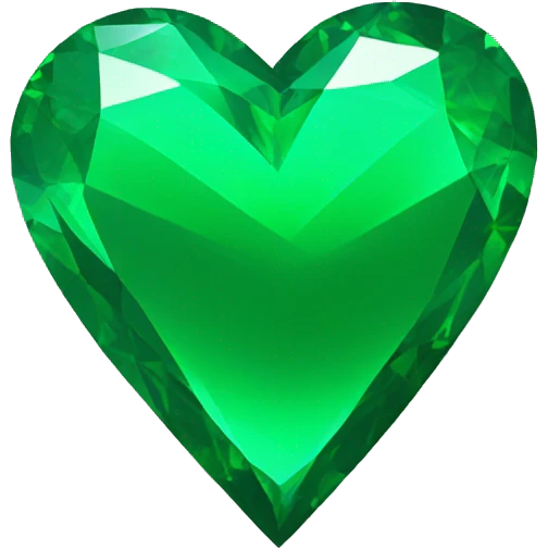 Emerald green heart emoji