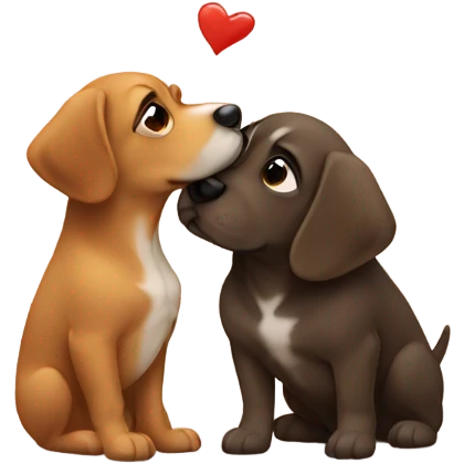 Dog kiss emoji