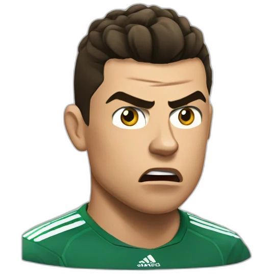 cristiano ronaldo  angry expression ultra hd emoji