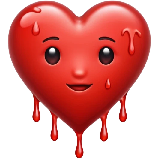 Heart cumshoted emoji
