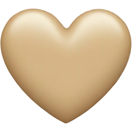 beige heart emoji