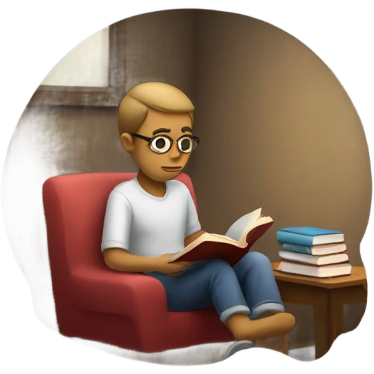 Person sitting reading a book emoji