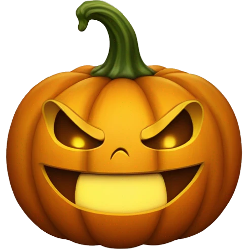 Pumpkin with a wicked smile emoji