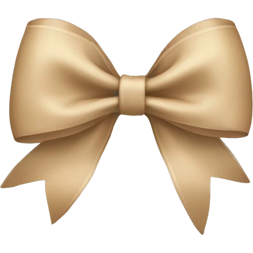 Beige bow emoji