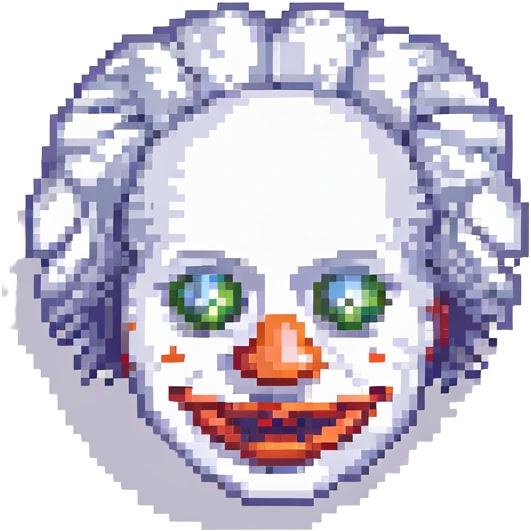 clown face emoji, silver emoji