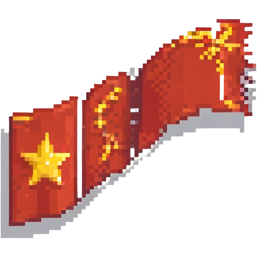 Soviet Union flag with different colors emoji