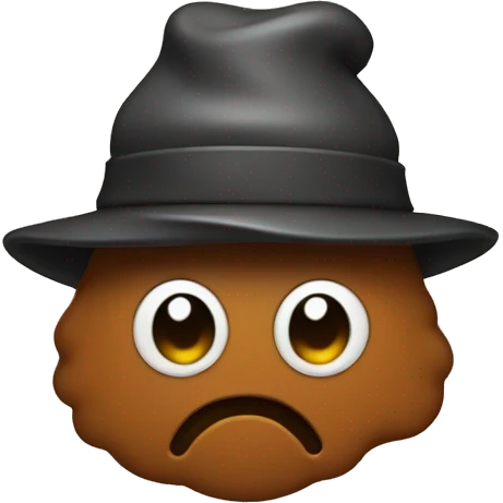 Poop face wearing a hat  emoji